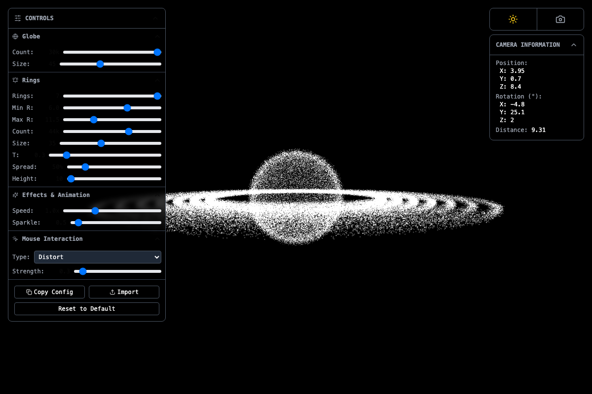 Screenshot of Particle Animation Tool